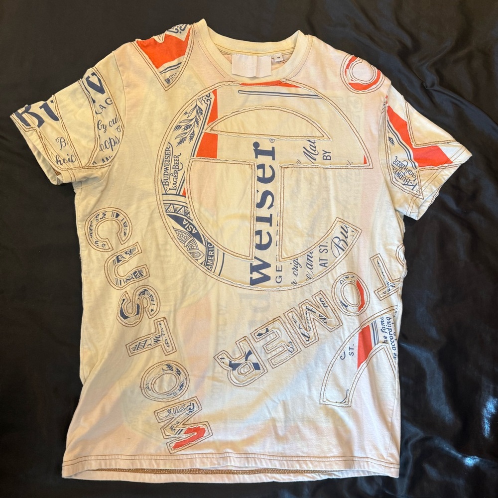 SOLD*** TELFAR X BUDWEISER Customer Patchwork T Shirt